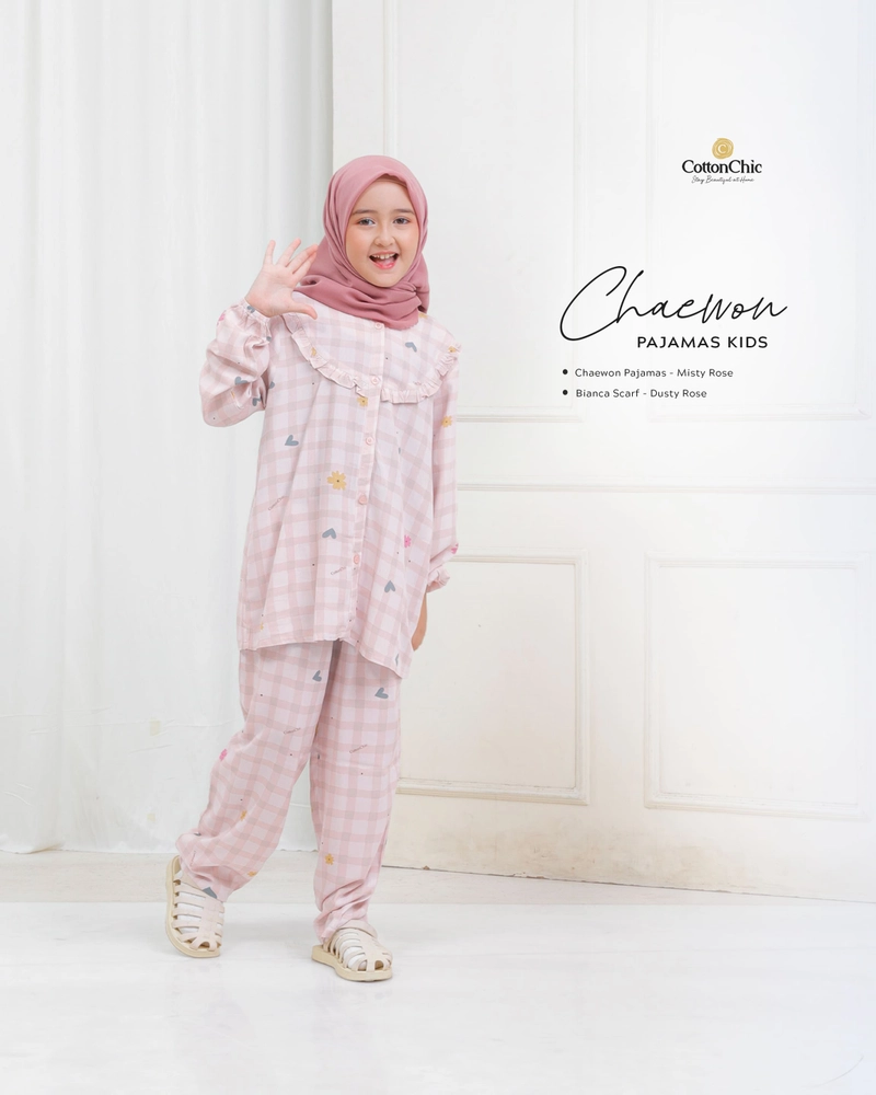 Product image Yasmeera Official - Piyama Chaewon Anak S MISTY ROSE